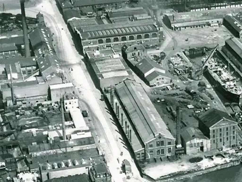 Luchtfoto van de Piekstraat in Rotterdam